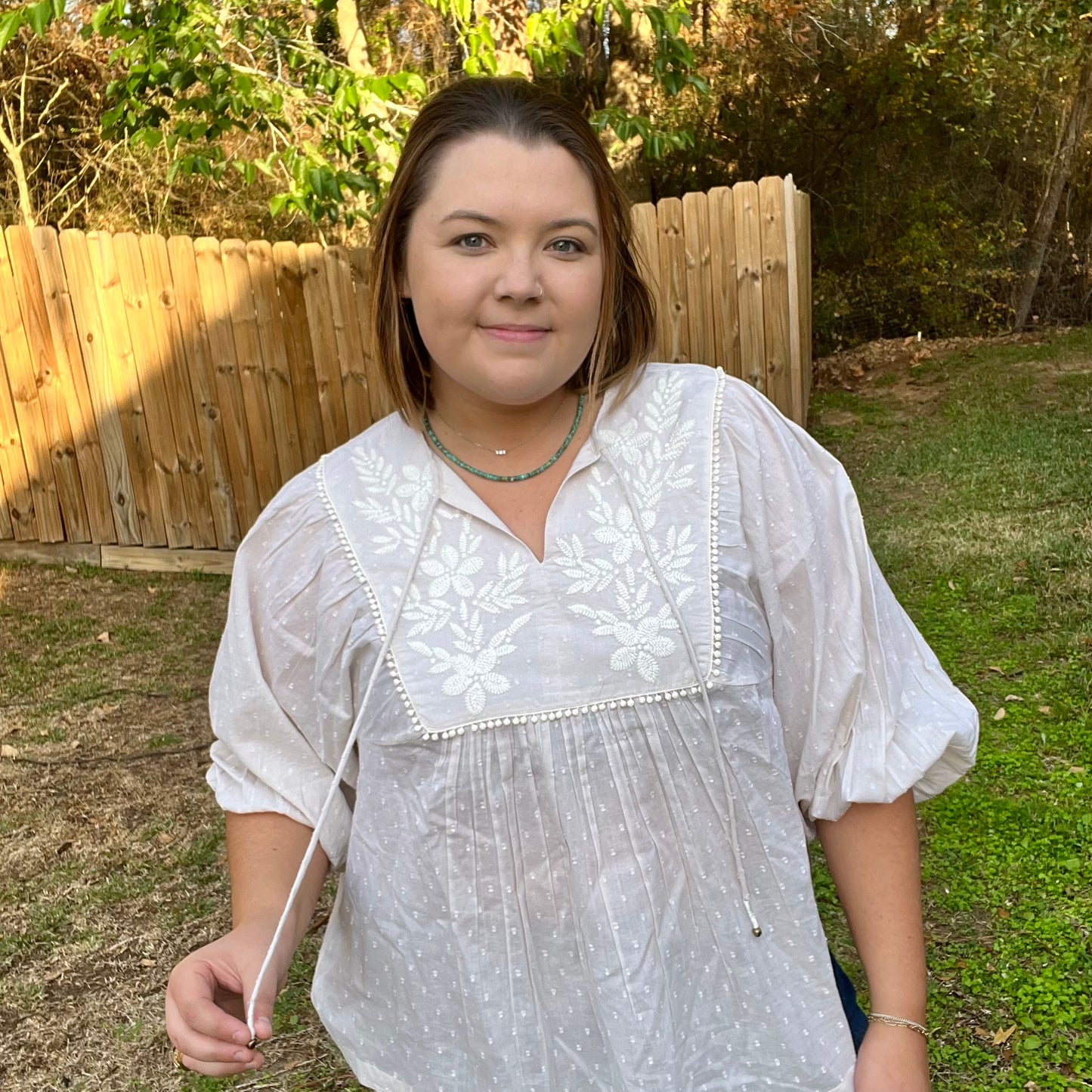 On Cloud 9 Embroidered Top